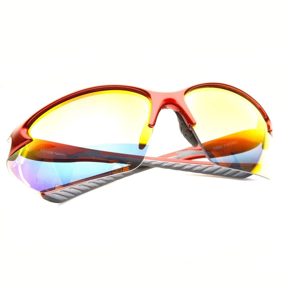 TR-90 Half Frame Sports Sunglasses Shatterproof UV Protection Lightweight Durable Image 4