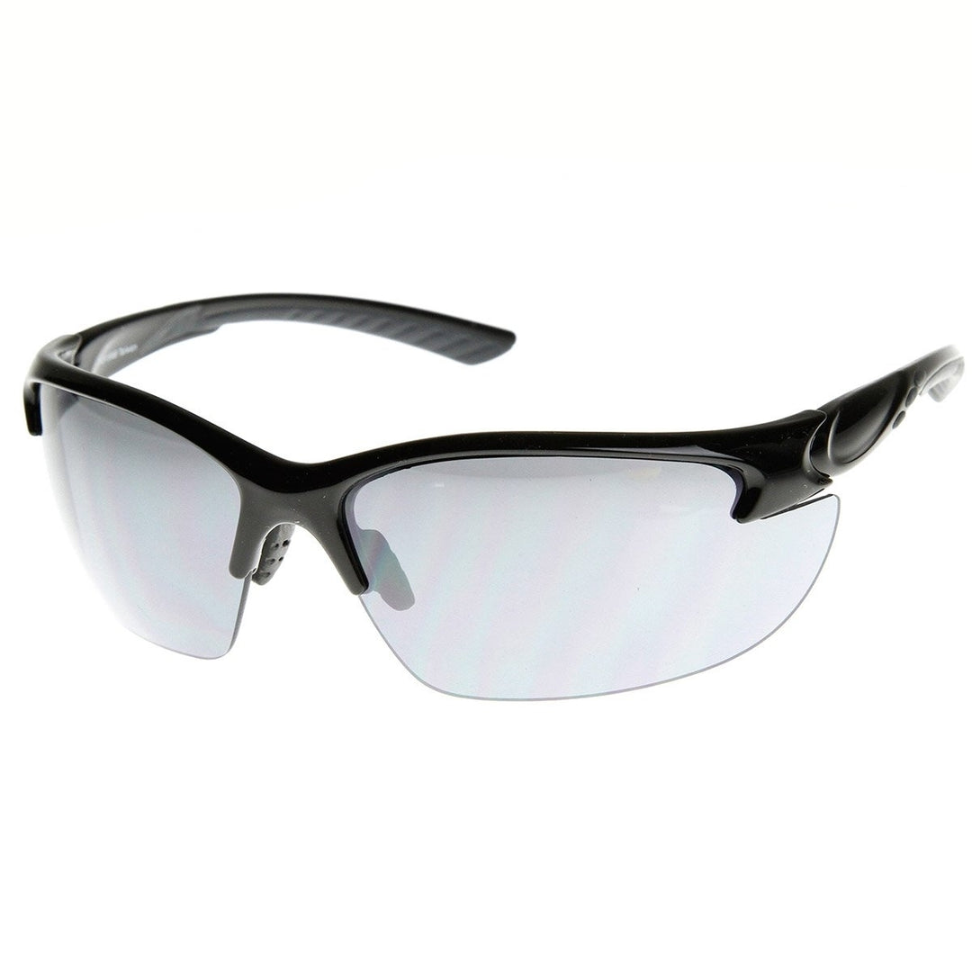 TR-90 Half Frame Sports Sunglasses Shatterproof UV Protection Lightweight Durable Image 4