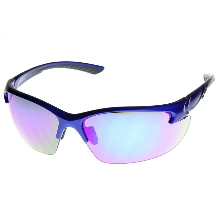 TR-90 Half Frame Sports Sunglasses Shatterproof UV Protection Lightweight Durable Image 6