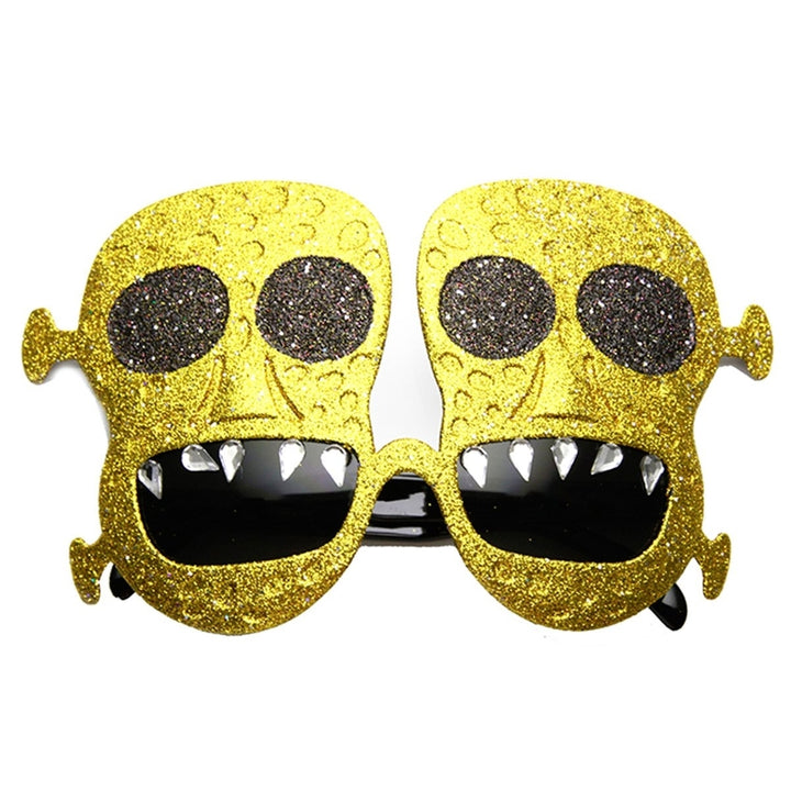 Frankenstein Monster Day of the Dead Sunglasses Glitter Teeth Costume Shades Image 1