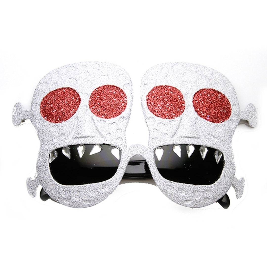 Frankenstein Monster Day of the Dead Sunglasses Glitter Teeth Costume Shades Image 4