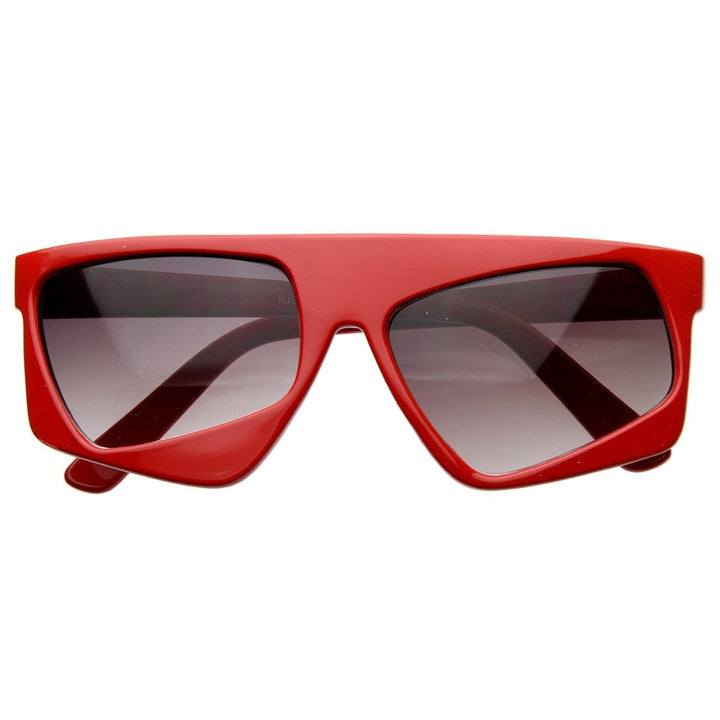 Futuristic Party Novelty Asymmetric Tilted Crooked Sunglasses Image 1