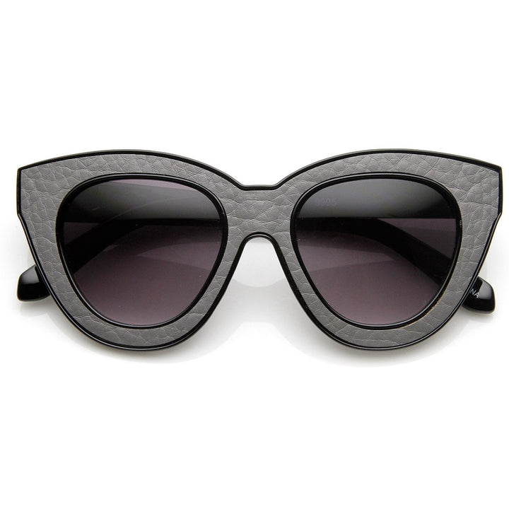 High Fashion Block Cut Womens Cat Eye Sunglasses Image 6