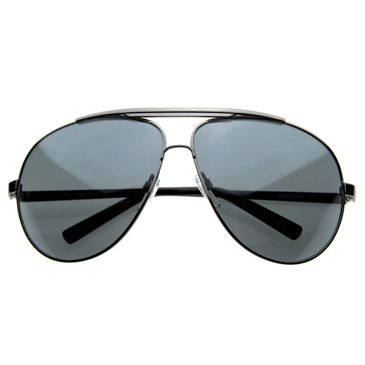 fine Full Frame Big X-Large Oversized Metal Aviator Sunglasses Image 6