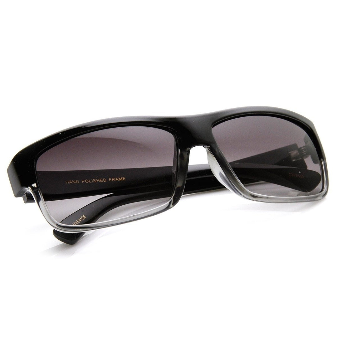 Modern Rectangular Sports Sunglasses UV400 Protection Plastic Frame Male Style Image 3