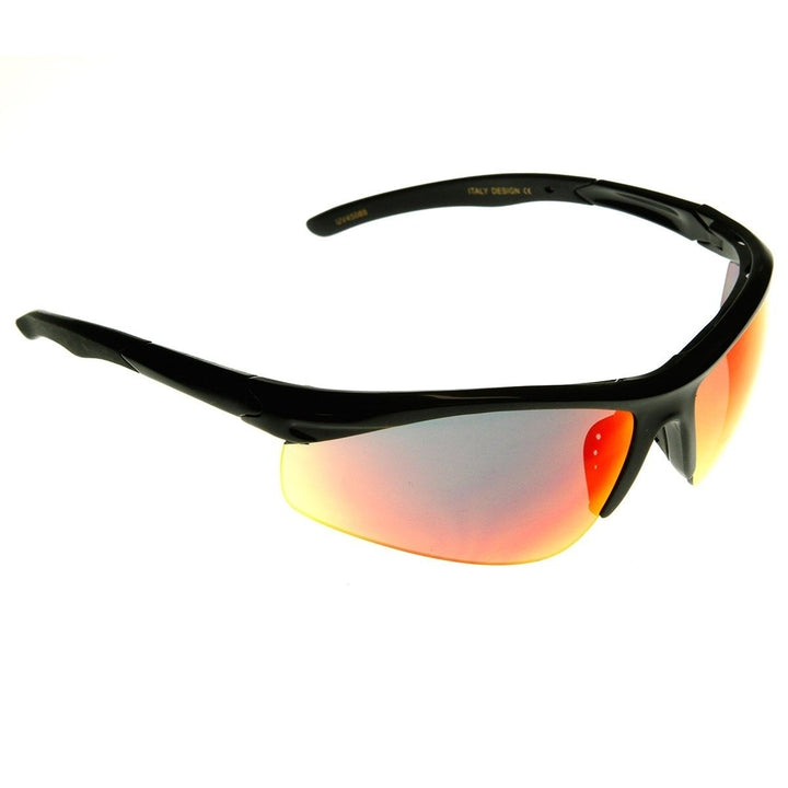 fine Semi-Rimless Sports Wrap Sunglasses UV Protection Cycling Running Image 4