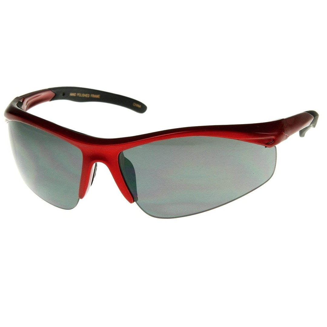 fine Semi-Rimless Sports Wrap Sunglasses UV Protection Cycling Running Image 4