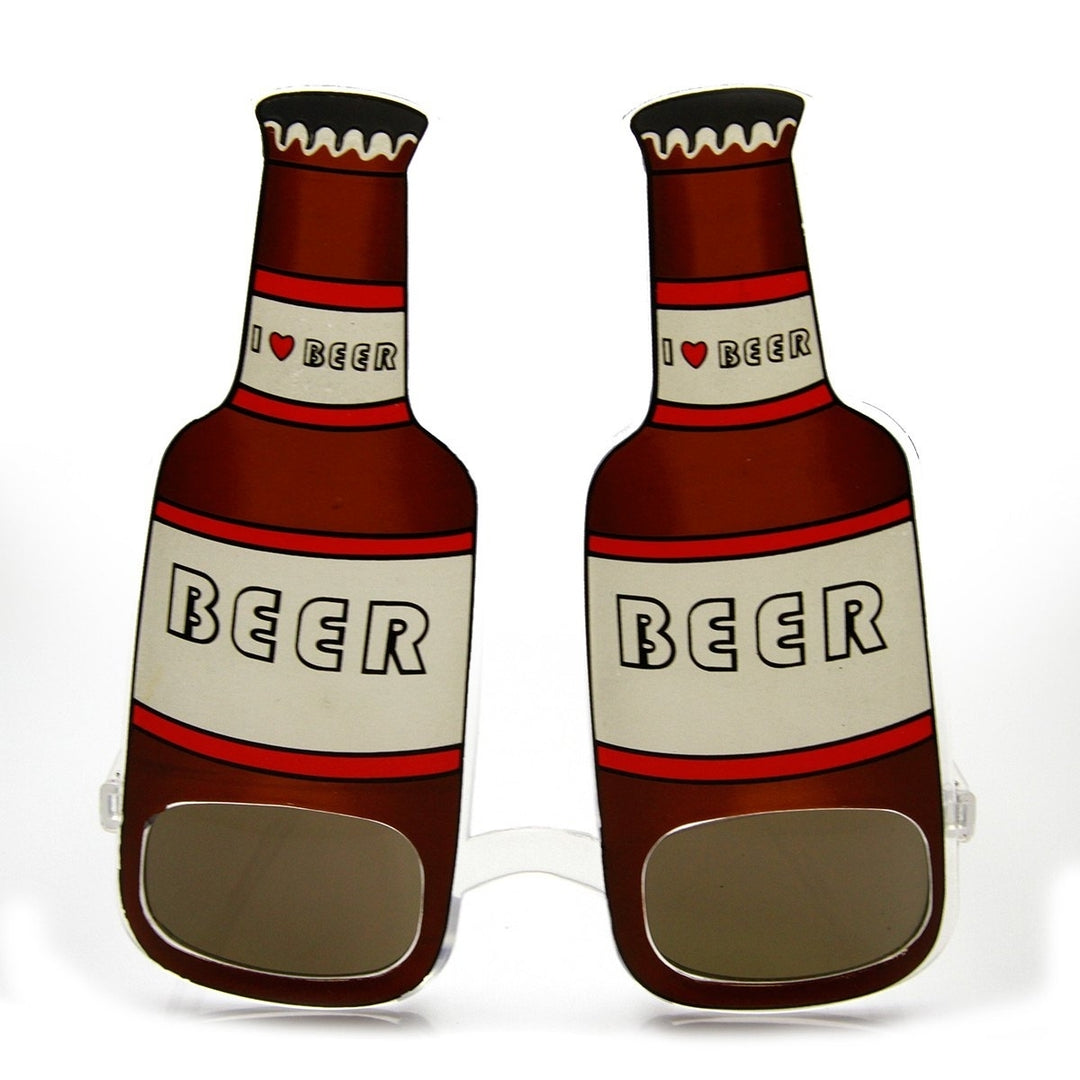 I love Beer Beer Bottle Drinking Celebration Funny Party Sunglasses Image 4