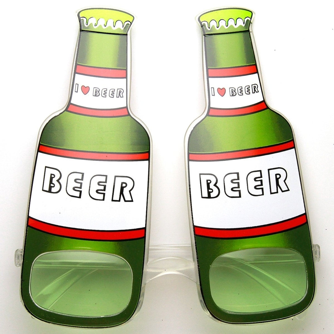 I love Beer Beer Bottle Drinking Celebration Funny Party Sunglasses Image 6