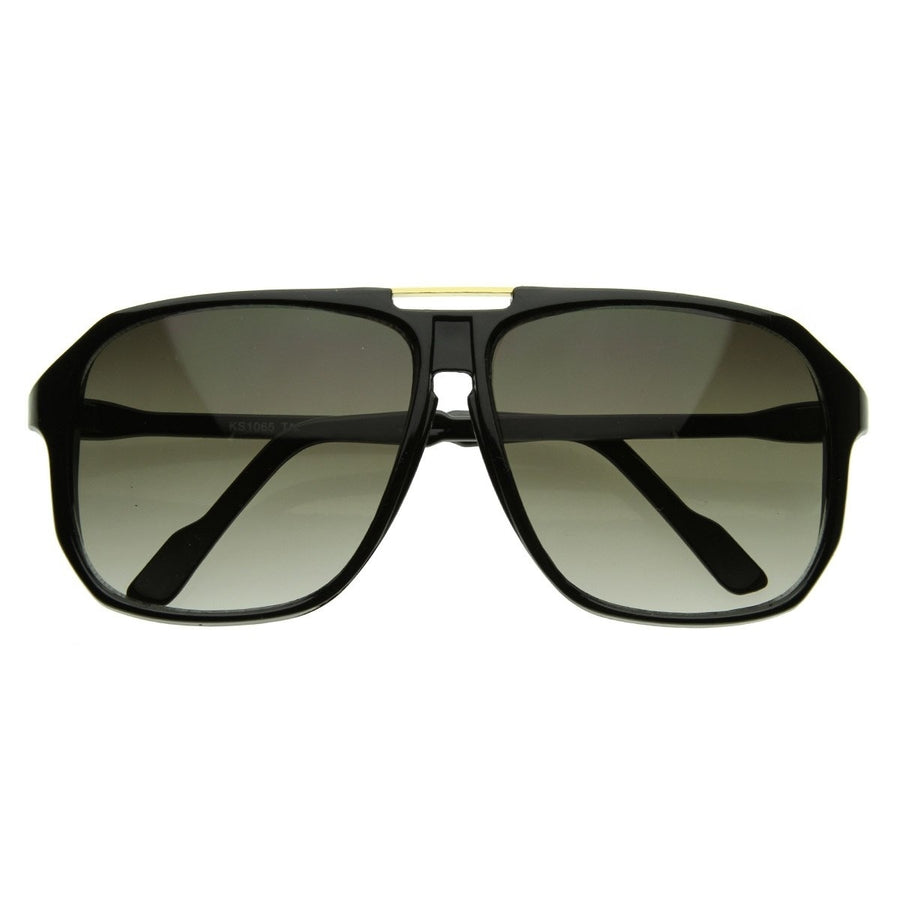 Keyhole Plastic Square Aviators Sunglasses Image 1