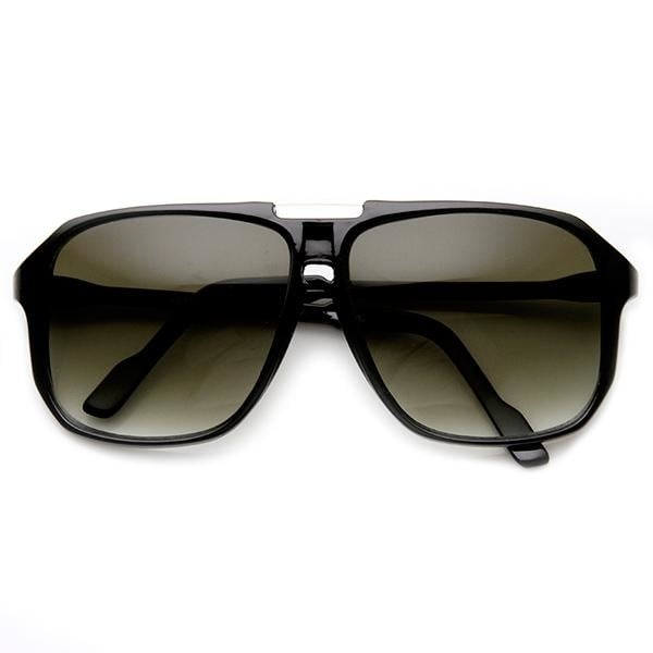 Keyhole Plastic Square Aviators Sunglasses Gradient UV Protection Acetate Frame Image 4