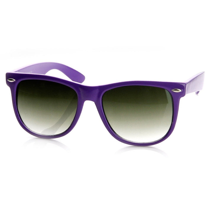 Large 54mm Horn Rimmed Sunglasses in Colorful Candy Coated Frame UV Protection Image 4