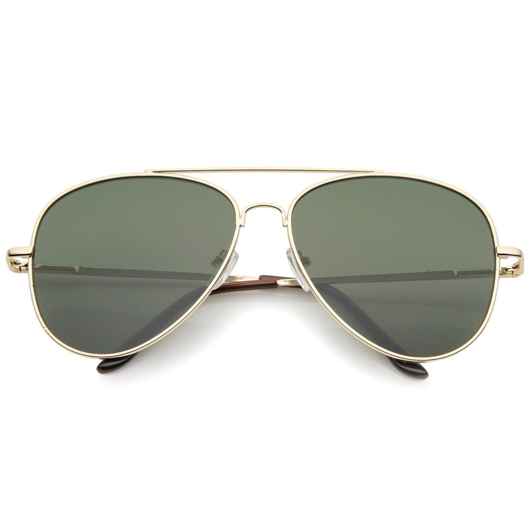 Large Classic Full Metal Teardrop Aviator Sunglasses 60mm UV400 Lenses Image 1