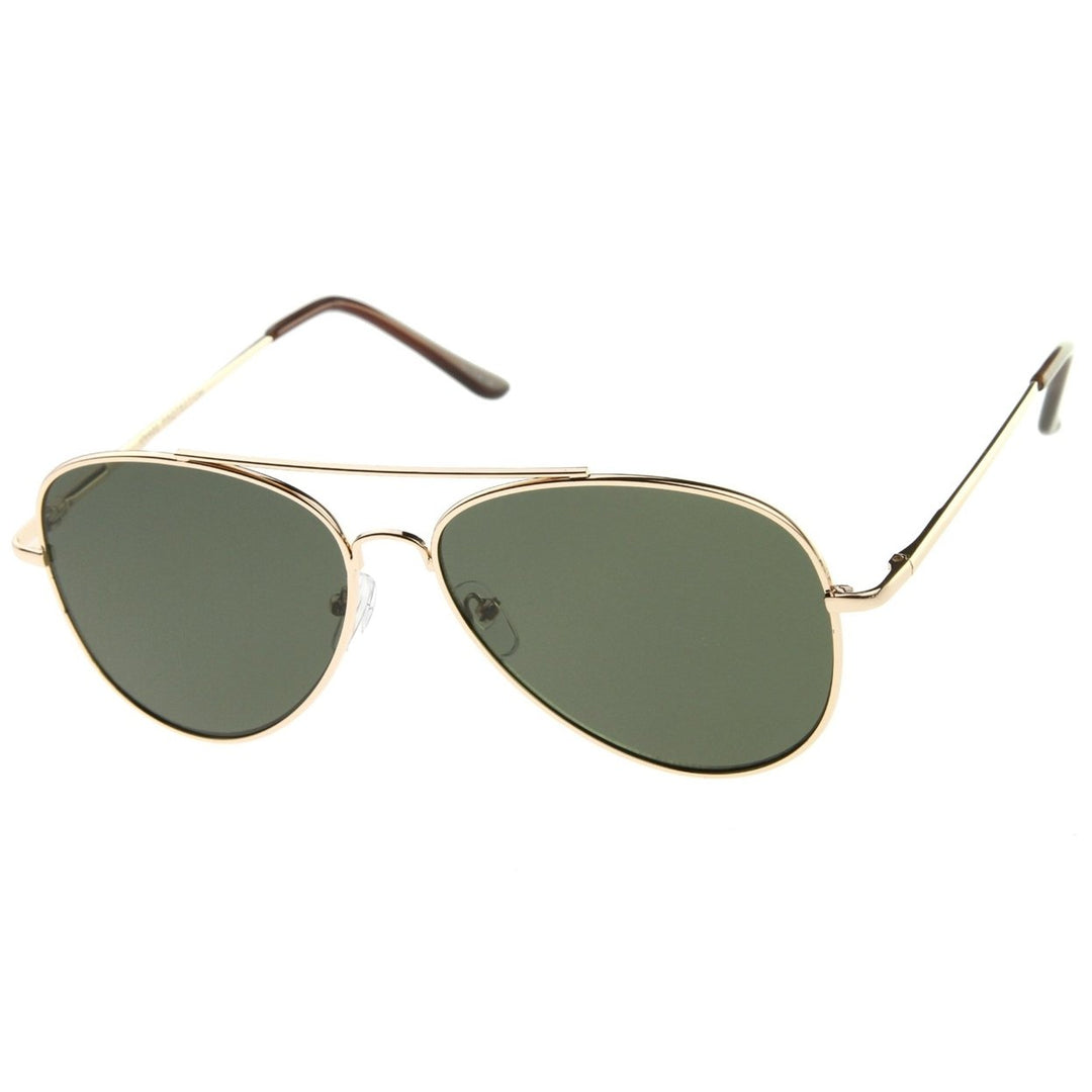 Large Classic Full Metal Teardrop Aviator Sunglasses 60mm UV400 Lenses Image 2