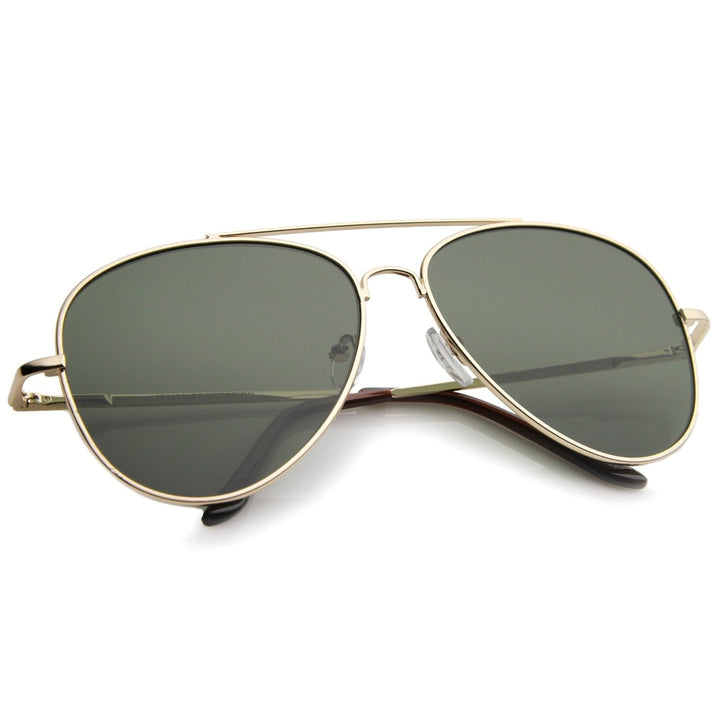 Large Classic Full Metal Teardrop Aviator Sunglasses 60mm UV400 Lenses Image 4