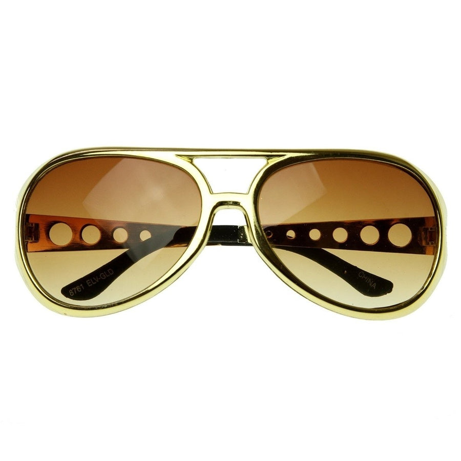 Elvis Sunglasses TCB Aviator Large Rock and Roll Replica UV Protection Acetate Frame Image 1