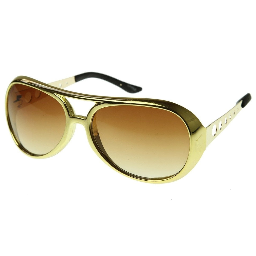 Elvis Sunglasses TCB Aviator Large Rock and Roll Replica UV Protection Acetate Frame Image 2