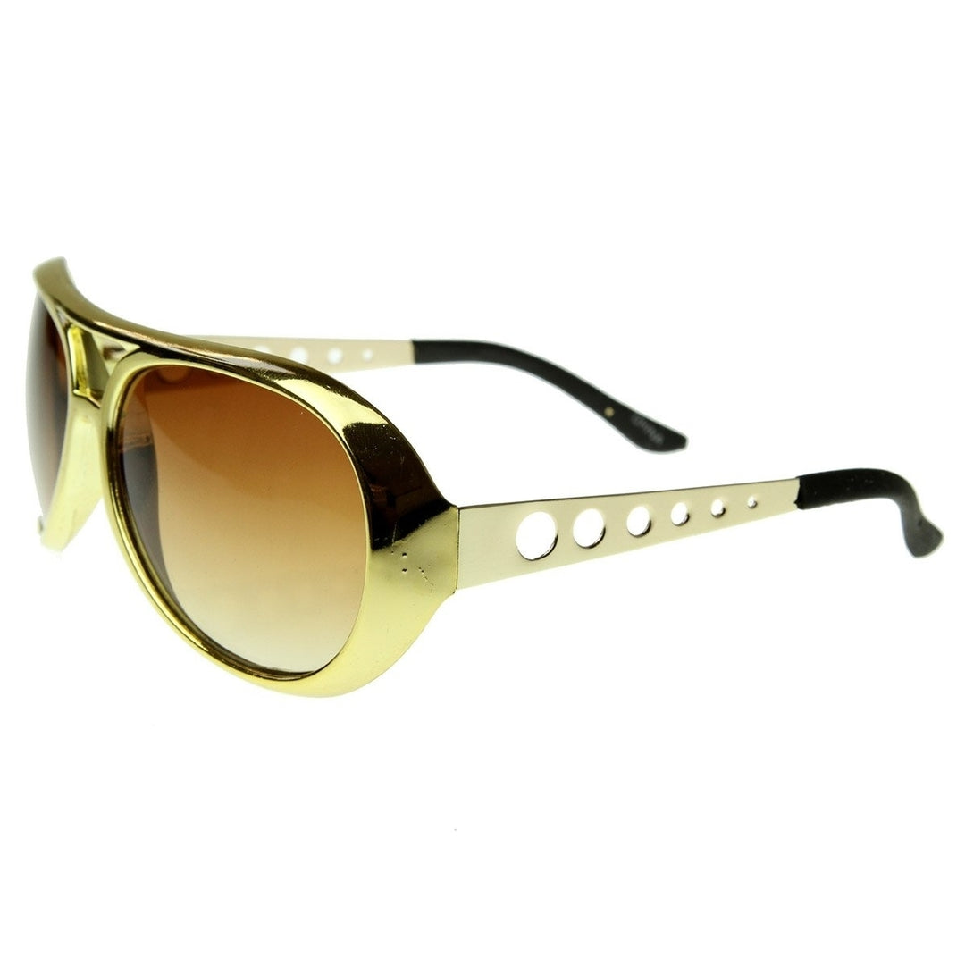 Elvis Sunglasses TCB Aviator Large Rock and Roll Replica UV Protection Acetate Frame Image 3