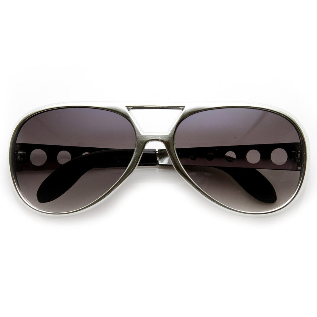 Elvis Sunglasses TCB Aviator Large Rock and Roll Replica UV Protection Acetate Frame Image 4