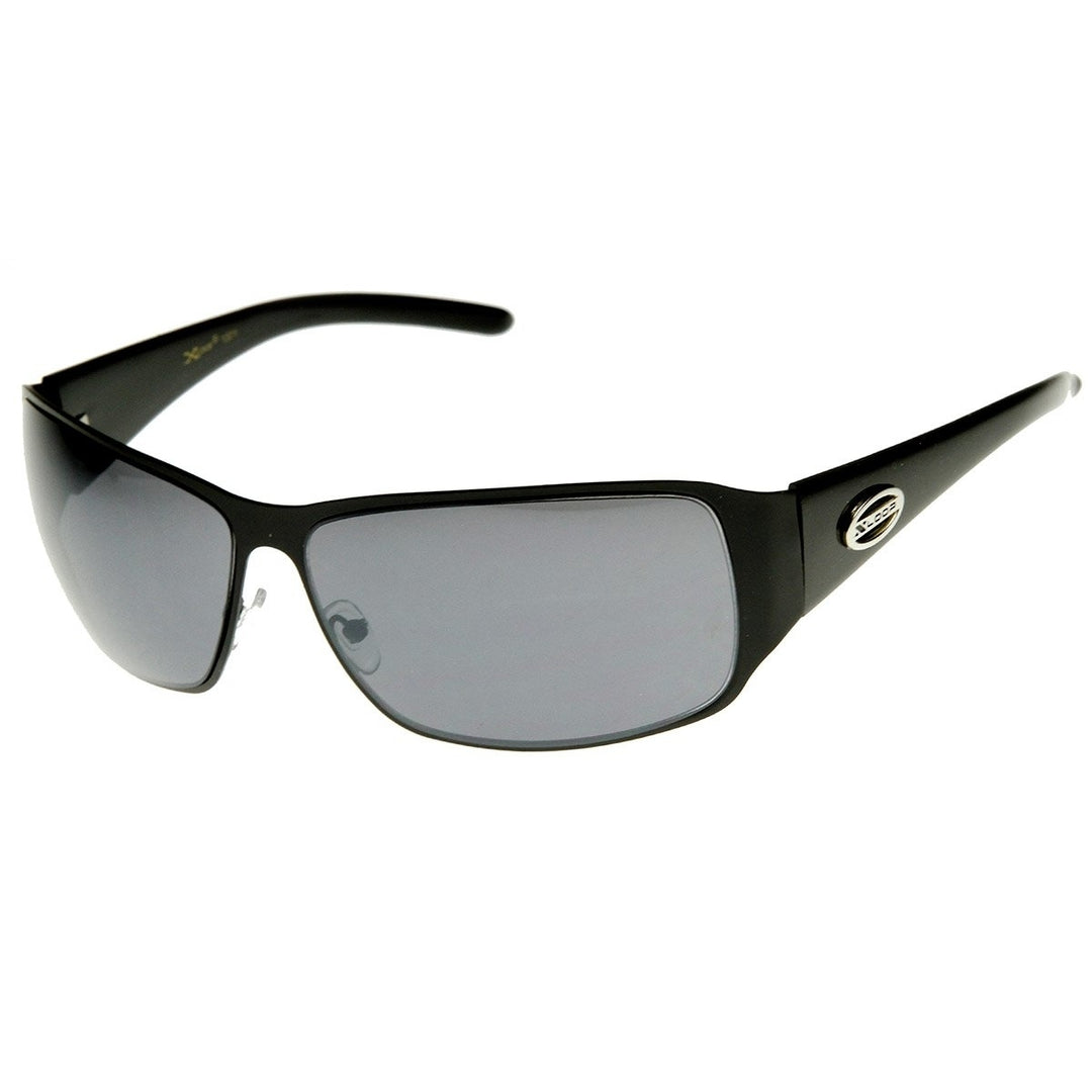 Large Square Metal Frame X-Loop Brand Sports Sunglasses Image 6