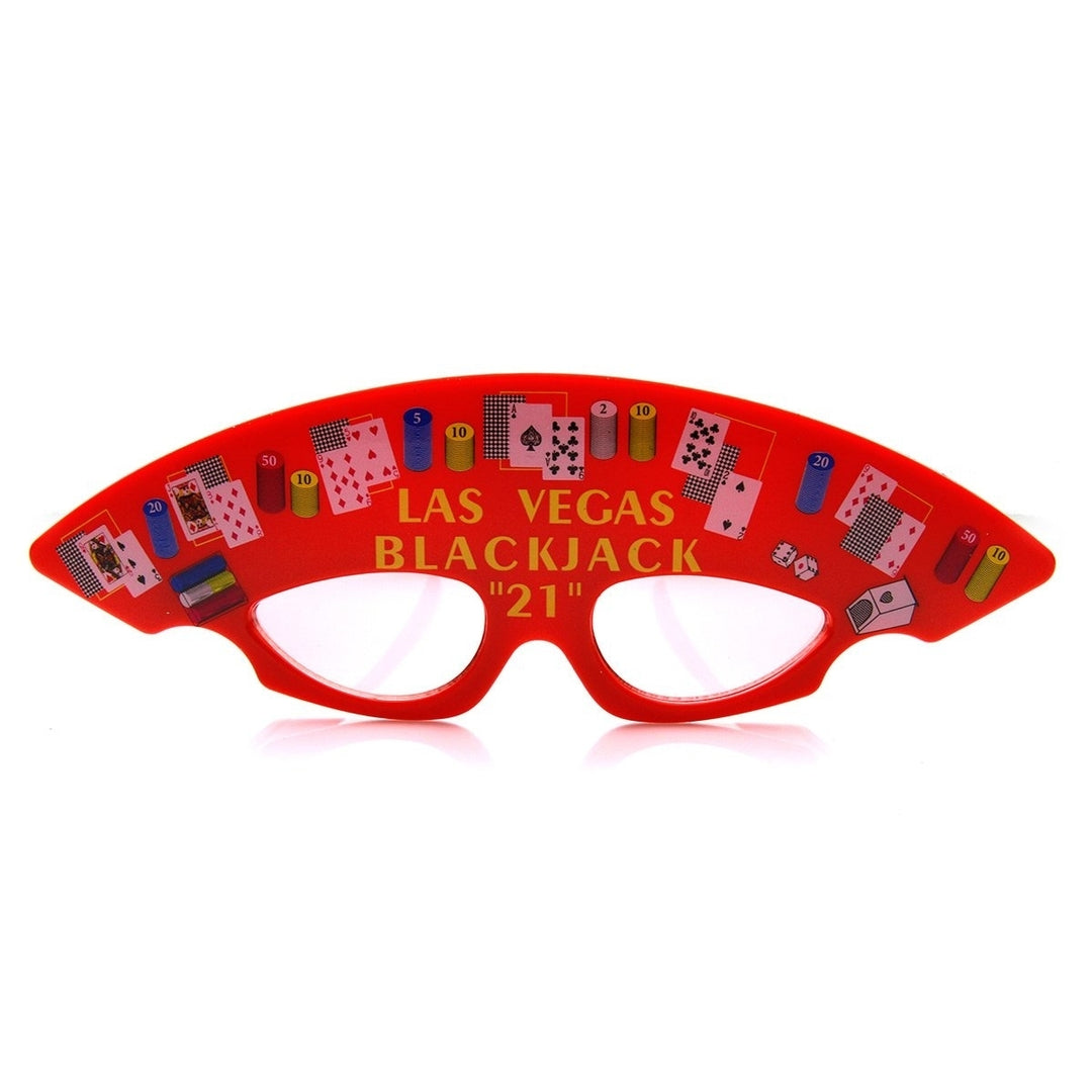 Las Vegas Blackjack Party Sunglasses Novelty Dealer Table UV400 Protection Image 4