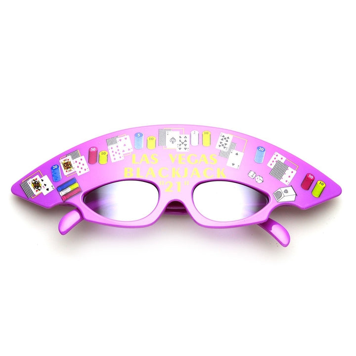 Las Vegas Blackjack Party Sunglasses Novelty Dealer Table UV400 Protection Image 4