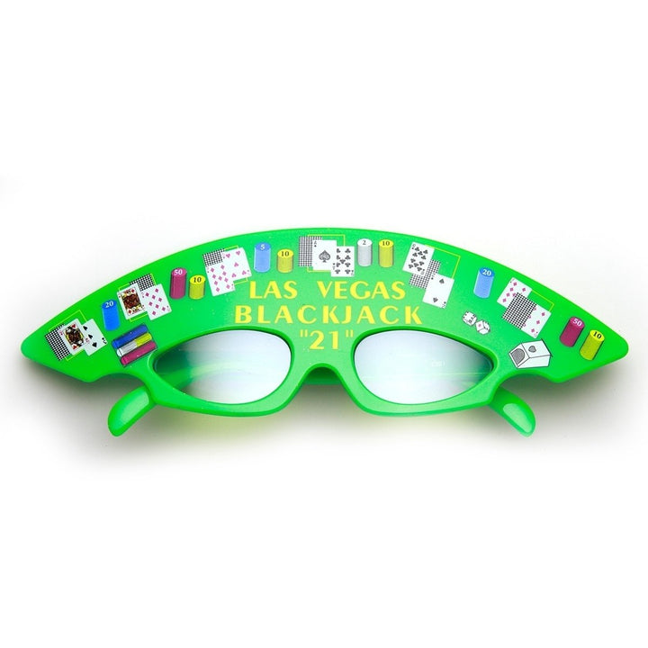 Las Vegas Blackjack Party Sunglasses Novelty Dealer Table UV400 Protection Image 6