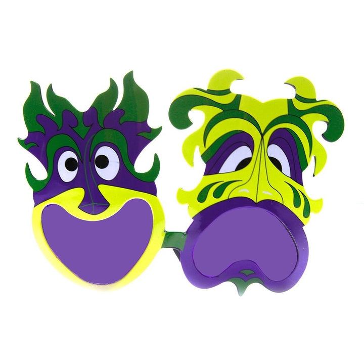 Mardi Gras Comedy Tragedy Mask Novelty Sunglasses Party Accessories Costume Image 4