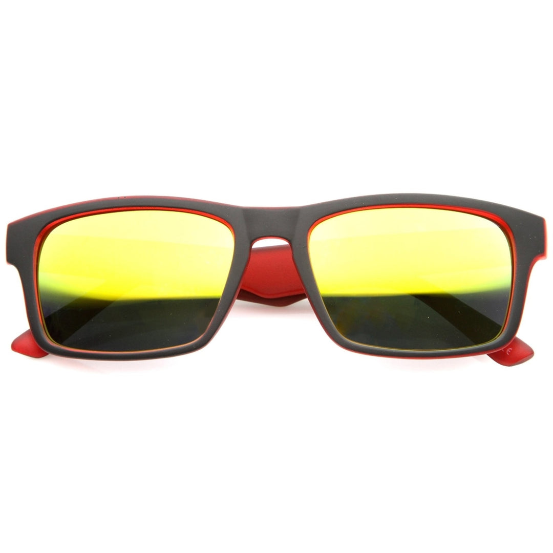 Mens Sport Sunglasses With UV400 Protected Mirrored Lens Image 1