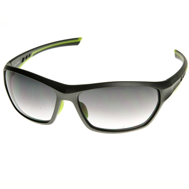 Modern TR90 Two-Tone Sport Sunglasses Ventilated Frame UV Protection 66mm Lens Image 6