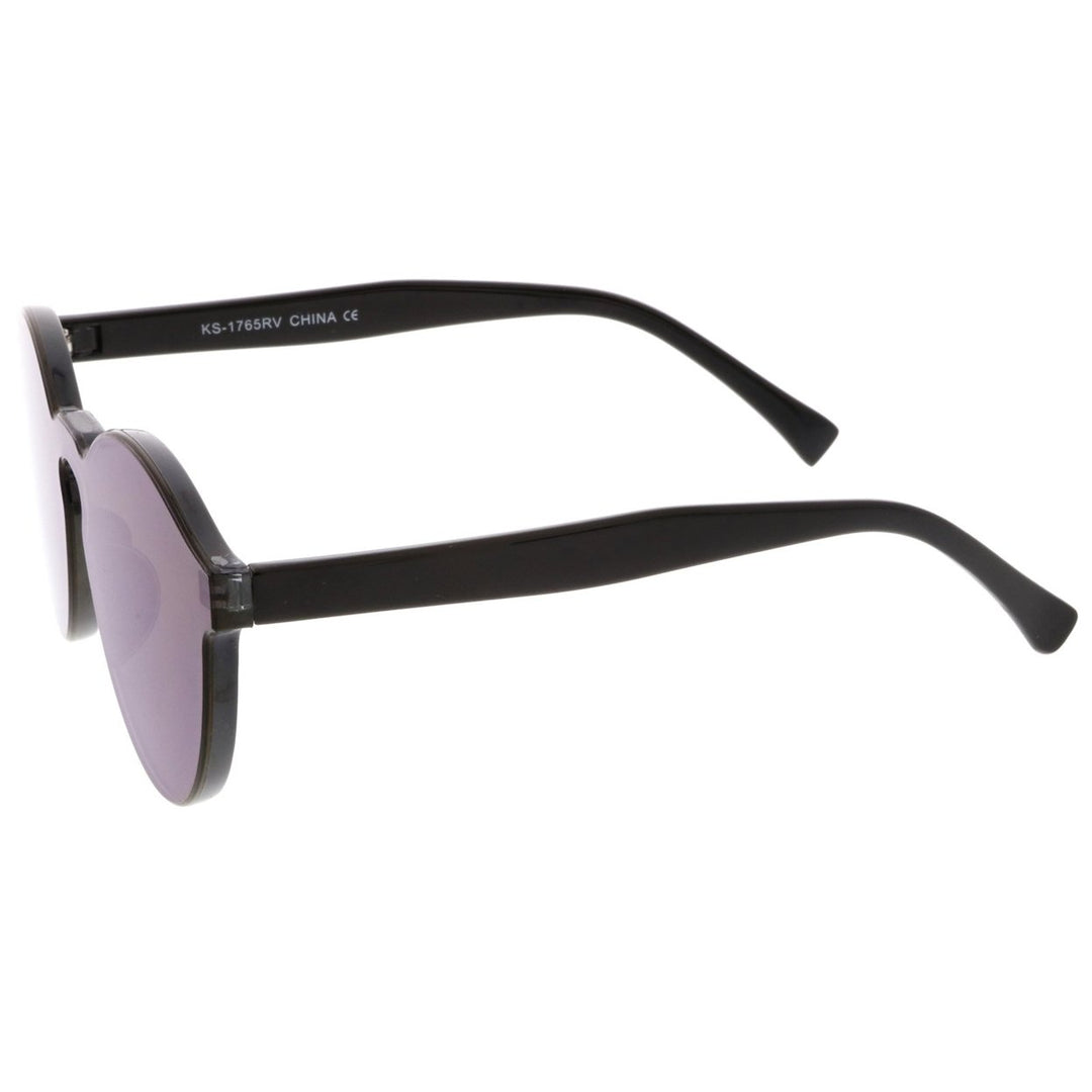 One Piece Rimless Colored Mirror Sunglasses 60mm Ultra-Bold PC Lens Image 3