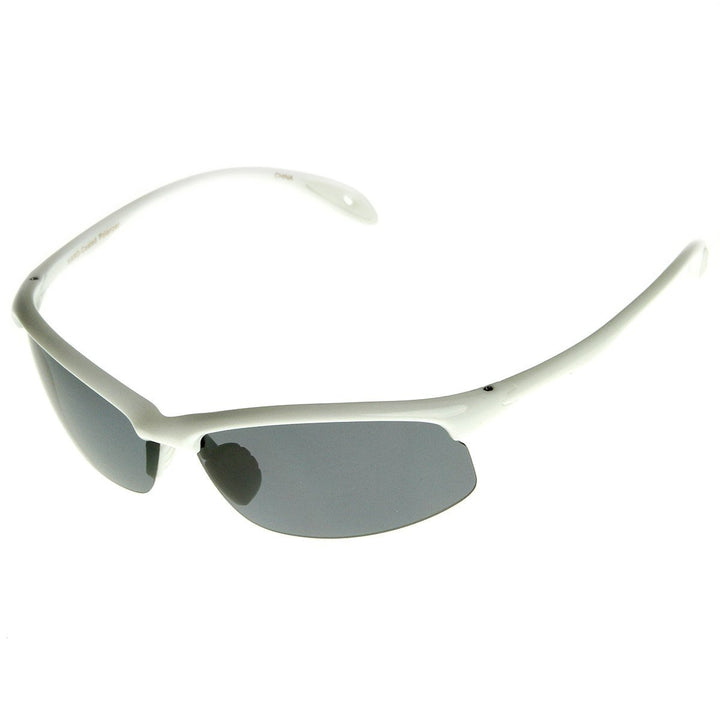 Polarized Lightweight Half Frame Action Sports Sunglasses UV Protection 63mm Lens Image 6