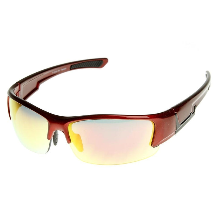 Shatterproof TR90 Half Frame Sports Sunglasses Lightweight UV Protection 180 View Image 1