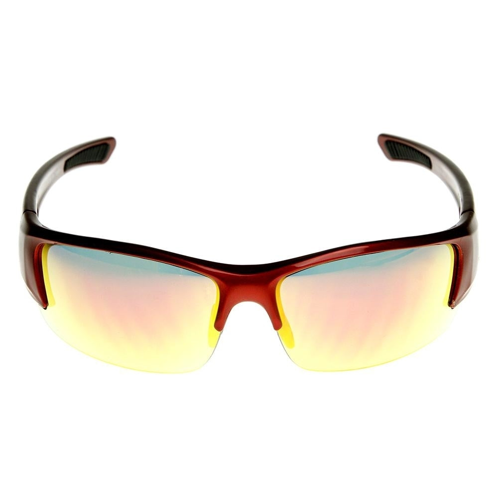 Shatterproof TR90 Half Frame Sports Sunglasses Lightweight UV Protection 180 View Image 2