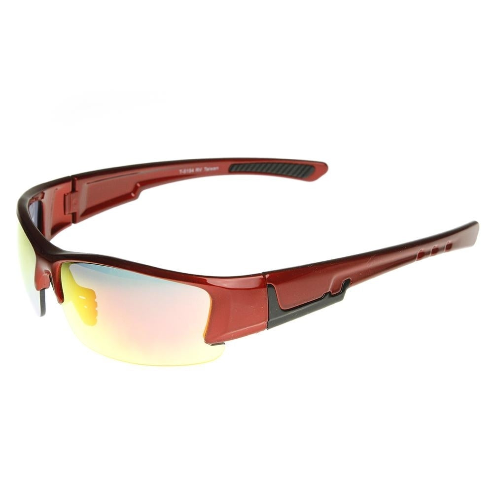 Shatterproof TR90 Half Frame Sports Sunglasses Lightweight UV Protection 180 View Image 3