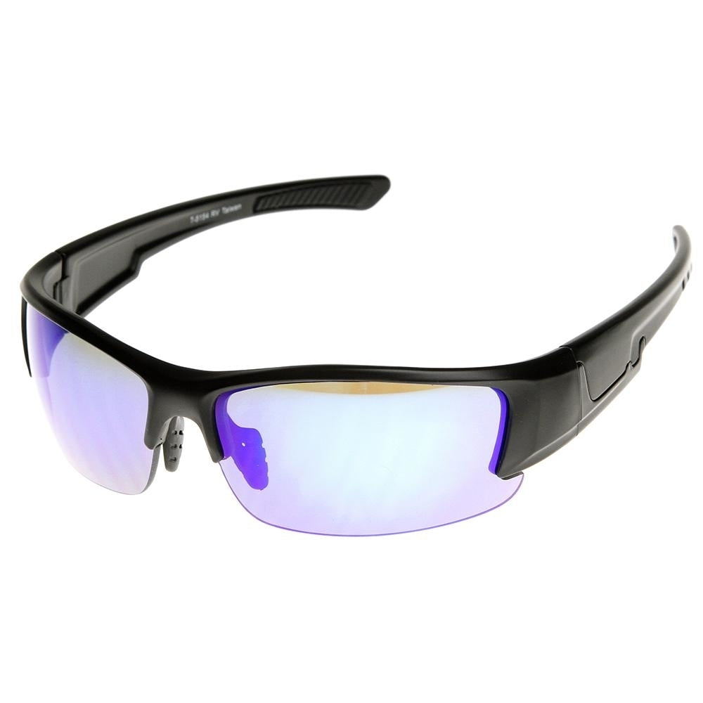 Shatterproof TR90 Half Frame Sports Sunglasses Lightweight UV Protection 180 View Image 4