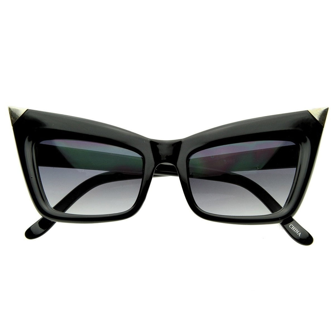 Super Cateye NYC Cat Eye Sunglasses UV Protection High-Pointed Acetate Frame Image 1