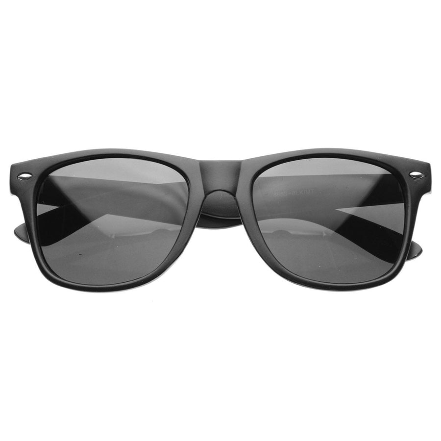 Matte Black Horn Rimmed Sunglasses Oversized Urban Style Gradient Lenses 52mm Image 1