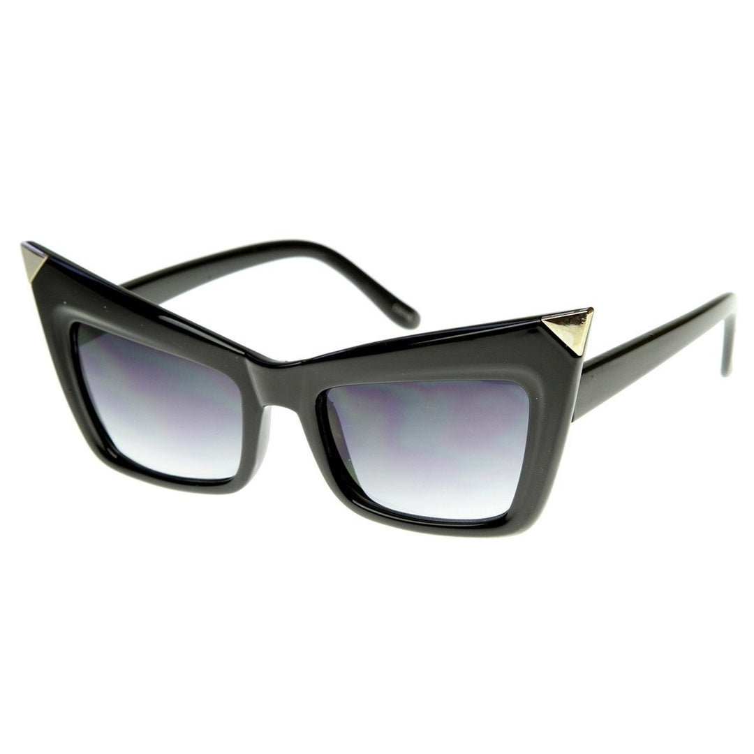 Super Cateye NYC Cat Eye Sunglasses UV Protection High-Pointed Acetate Frame Image 2