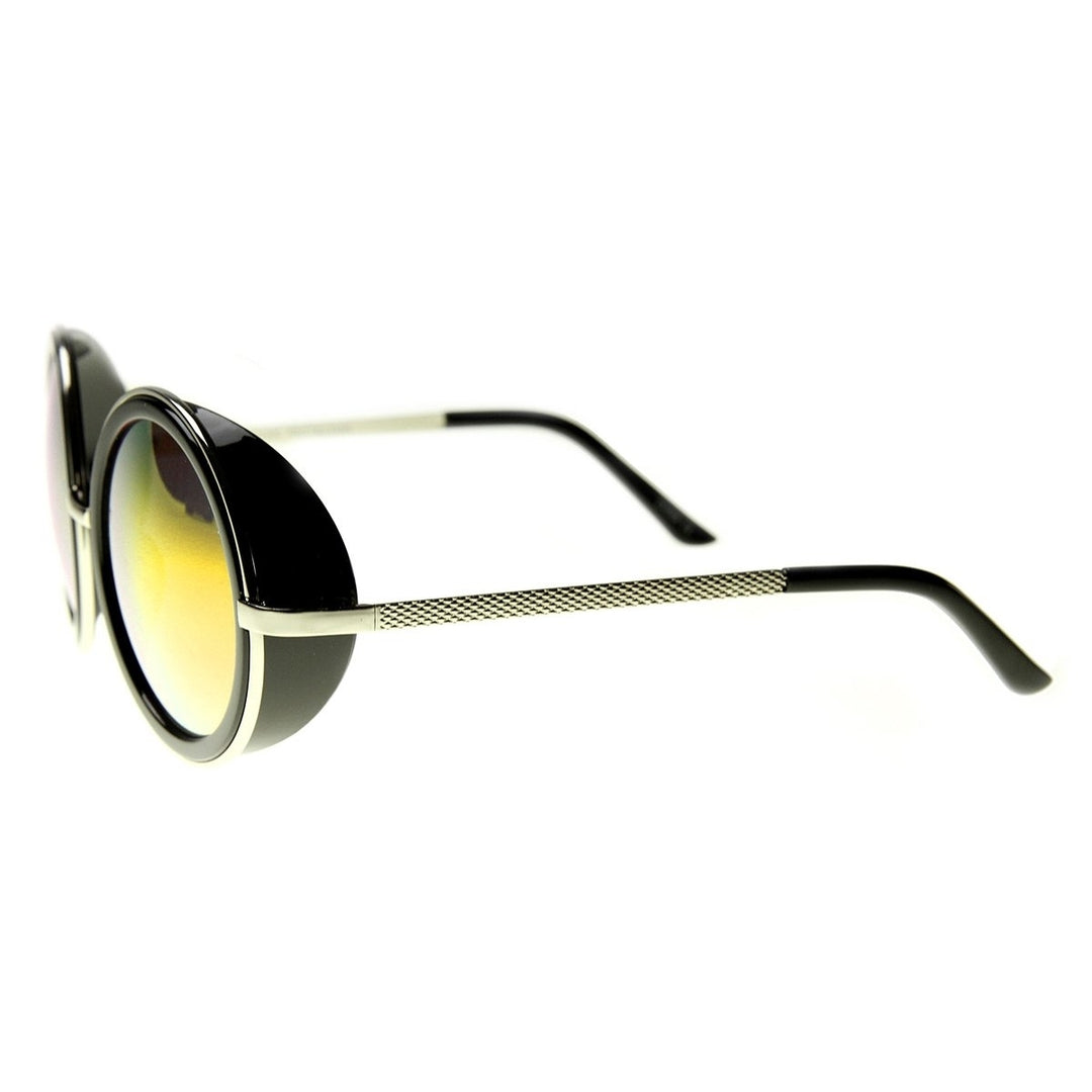 Unisex Premium Round Flash Mirror Studio Cover Sunglasses Image 3