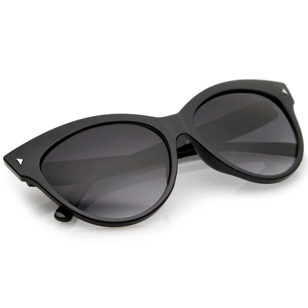 Womens Mod Oversize Horn Rimmed Cat Eye Sunglasses 52mm Image 4