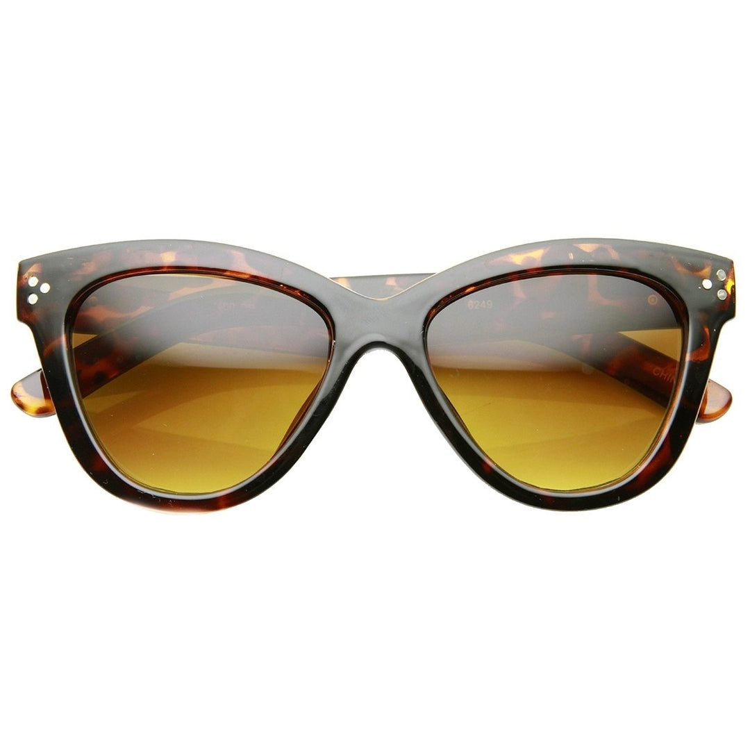 Womens Fashion Oversized Oval Bold Rim Butterfly Cat Eye Sunglasses Image 1
