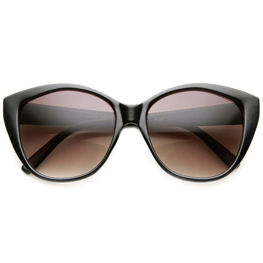 Womens Oversized Oval Mod Glam High Fashion Sunglasses Image 1