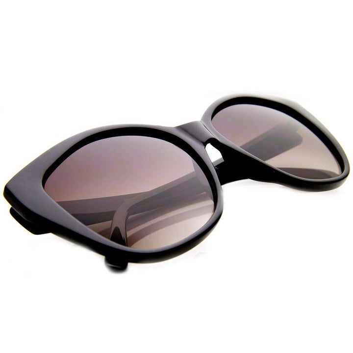 Womens Oversized Oval Mod Glam Sunglasses UV400 Protection 55mm Lens Width Image 4