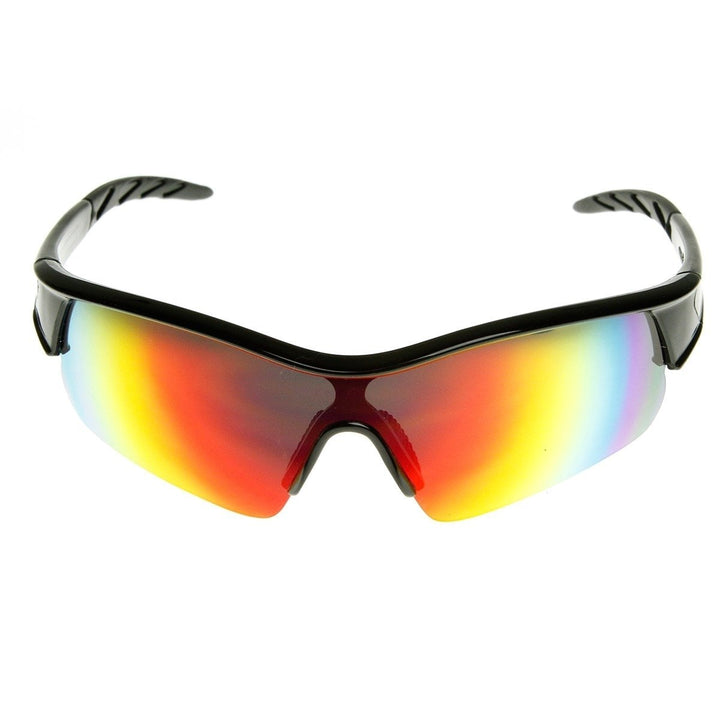 X Hunter Semi Rimless Flash Mirror Lens Sports Sunglasses UV400 Protection Image 2