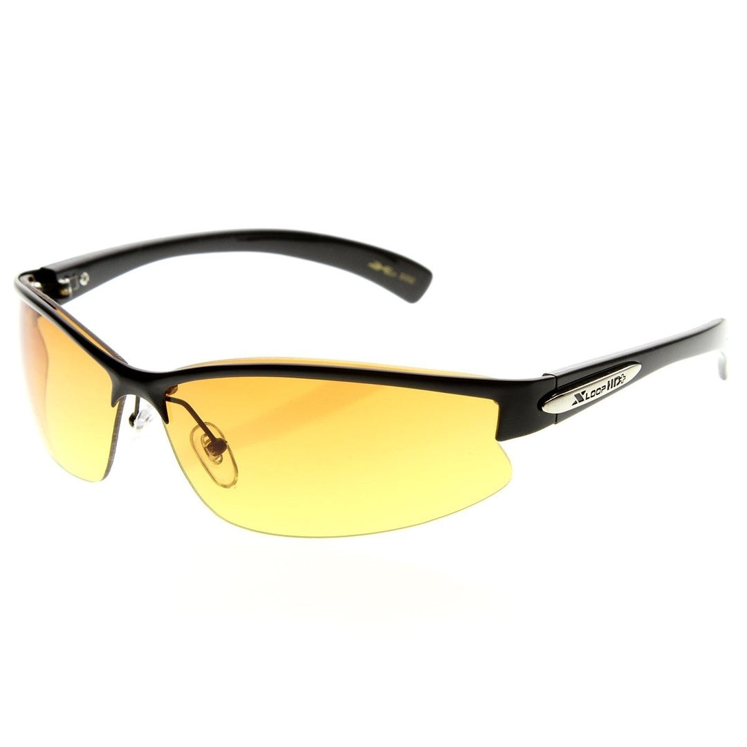 X-Loop HD Lens Metal Half Frame Semi-Rimless Sports Sunglasses UV Protection Image 1