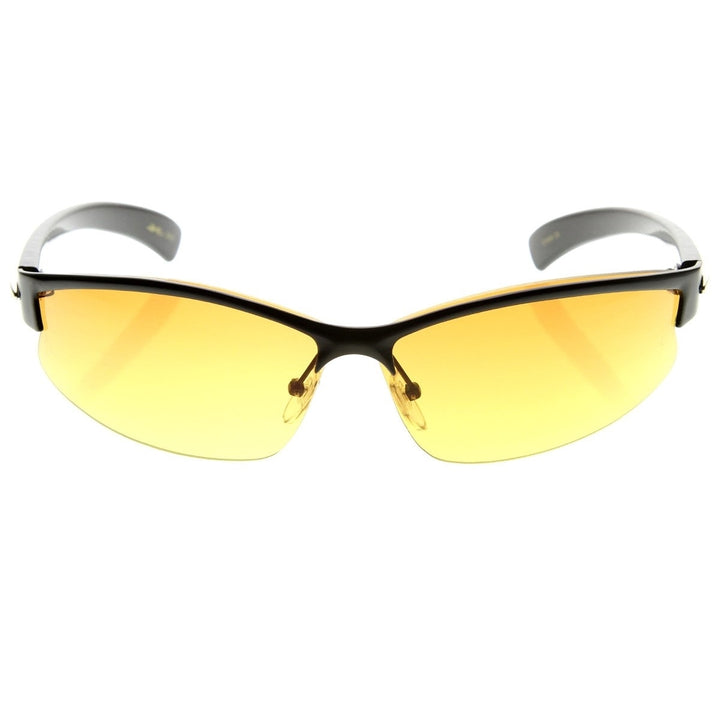 X-Loop HD Lens Metal Half Frame Semi-Rimless Sports Sunglasses UV Protection Image 2