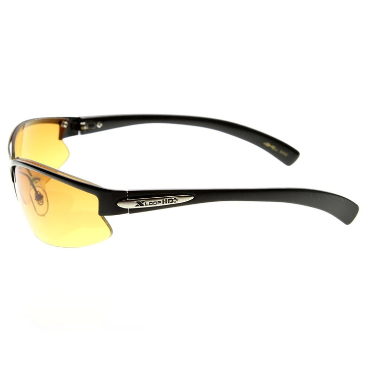 X-Loop HD Lens Metal Half Frame Semi-Rimless Sports Sunglasses UV Protection Image 3