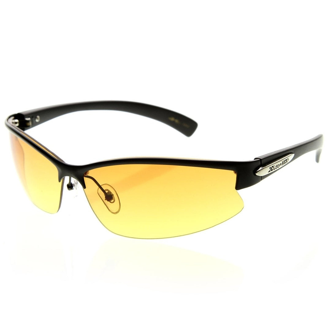 X-Loop HD Lens Metal Half Frame Semi-Rimless Sports Sunglasses UV Protection Image 6