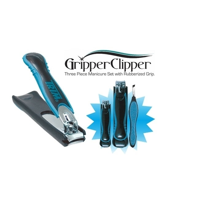 Gripper Clipper 3 Piece Manicure Set with Rubberized Grip Image 2